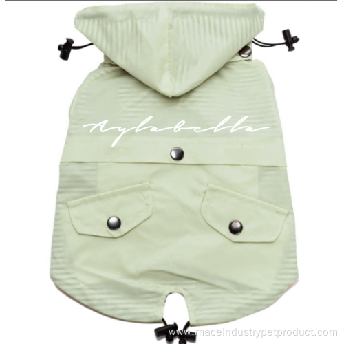 Reflective Buttons Pockets Removable pet Raincoat